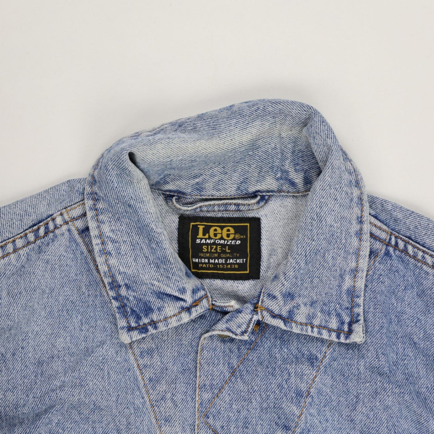 Lee Vintage Light Blue Denim Jacket Large Cotton Denim Collared