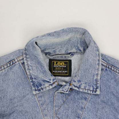 Lee Vintage Light Blue Denim Jacket Large Cotton Denim Collared