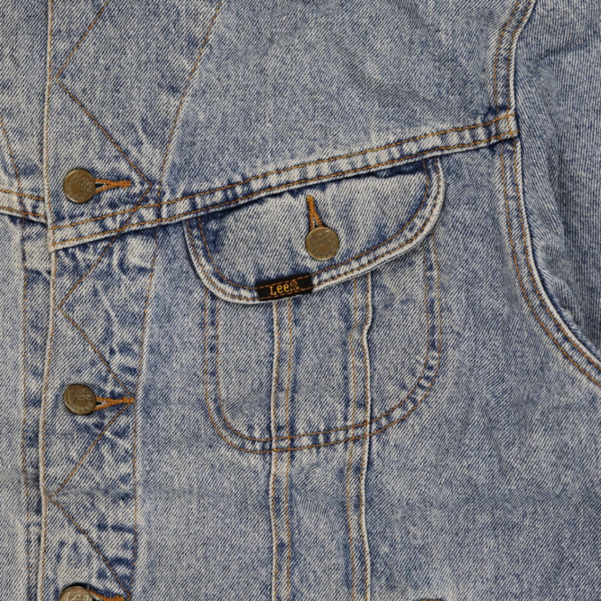 Lee Vintage Light Blue Denim Jacket Large Cotton Denim Collared