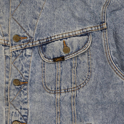 Lee Vintage Light Blue Denim Jacket Large Cotton Denim Collared