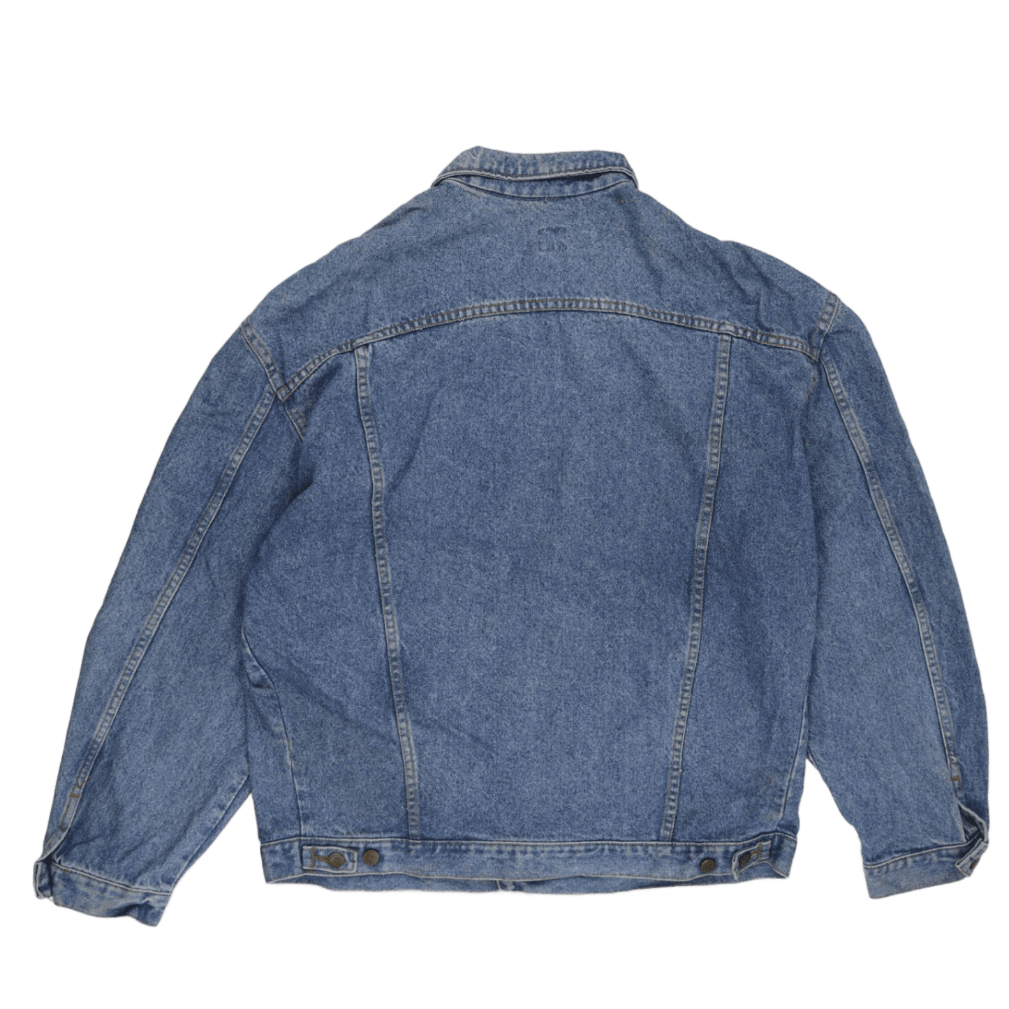 Lee Vintage Blue Denim Jacket Unisex Size L Cotton 90s Style Collared
