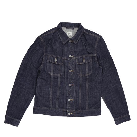 Lee Men's Indigo Blue Denim Jacket Size M 100% Cotton Collared