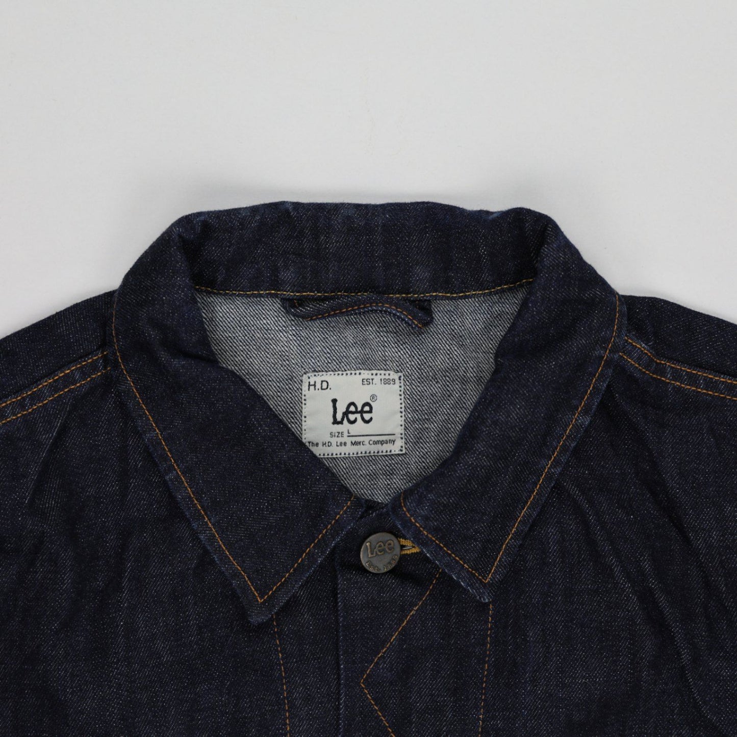 Lee Men's Indigo Blue Denim Jacket Size M 100% Cotton Collared