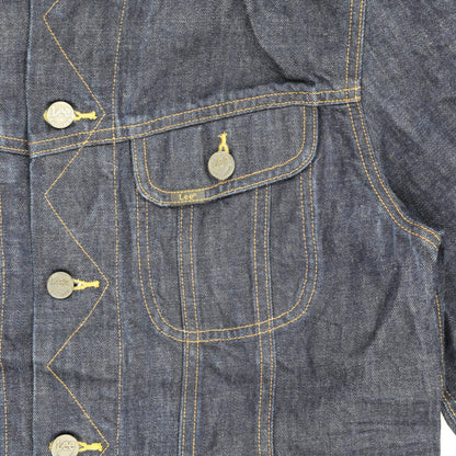 Lee Men's Indigo Blue Denim Jacket Size M 100% Cotton Collared