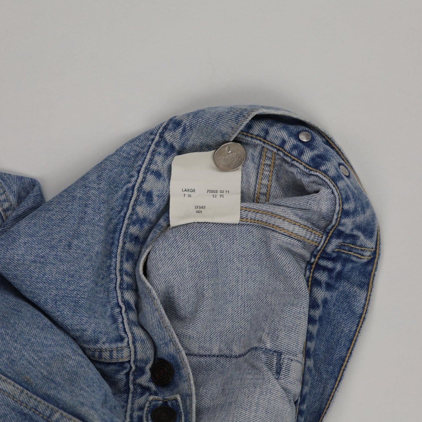 Levi's Vintage 70503 Light Blue Trucker Denim Jacket Large Cotton Denim Unisex