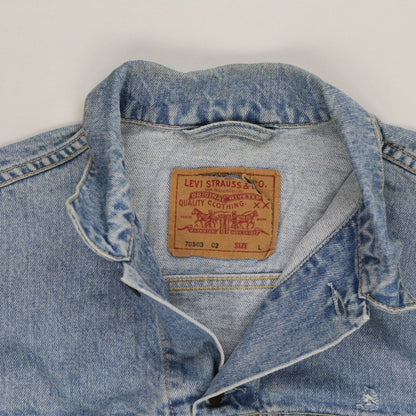 Levi's Vintage 70503 Light Blue Trucker Denim Jacket Large Cotton Denim Unisex