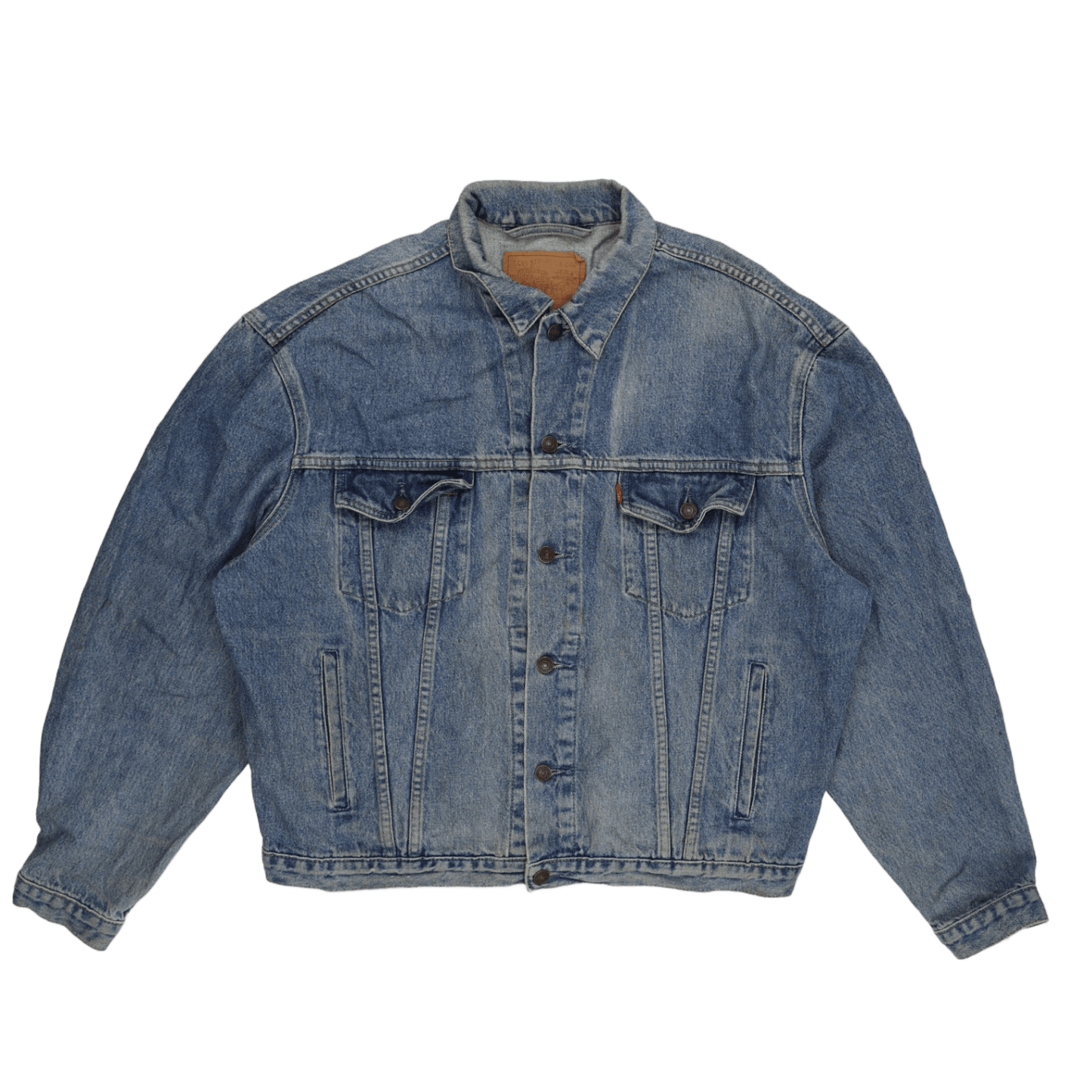 Levi's Vintage 70503 XL Blue Denim Jacket 100 Percent Cotton Unisex Collared Style