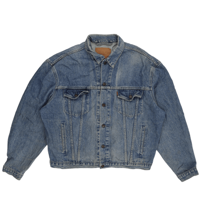 Levi's Vintage 70503 XL Blue Denim Jacket 100 Percent Cotton Unisex Collared Style