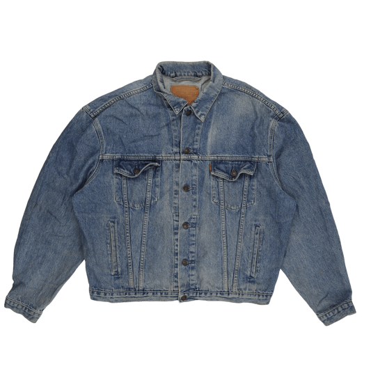 Levi's Vintage 70503 XL Blue Denim Jacket 100 Percent Cotton Unisex Collared Style