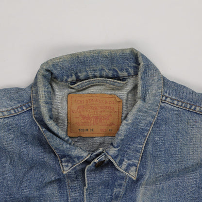 Levi's Vintage 70503 XL Blue Denim Jacket 100 Percent Cotton Unisex Collared Style