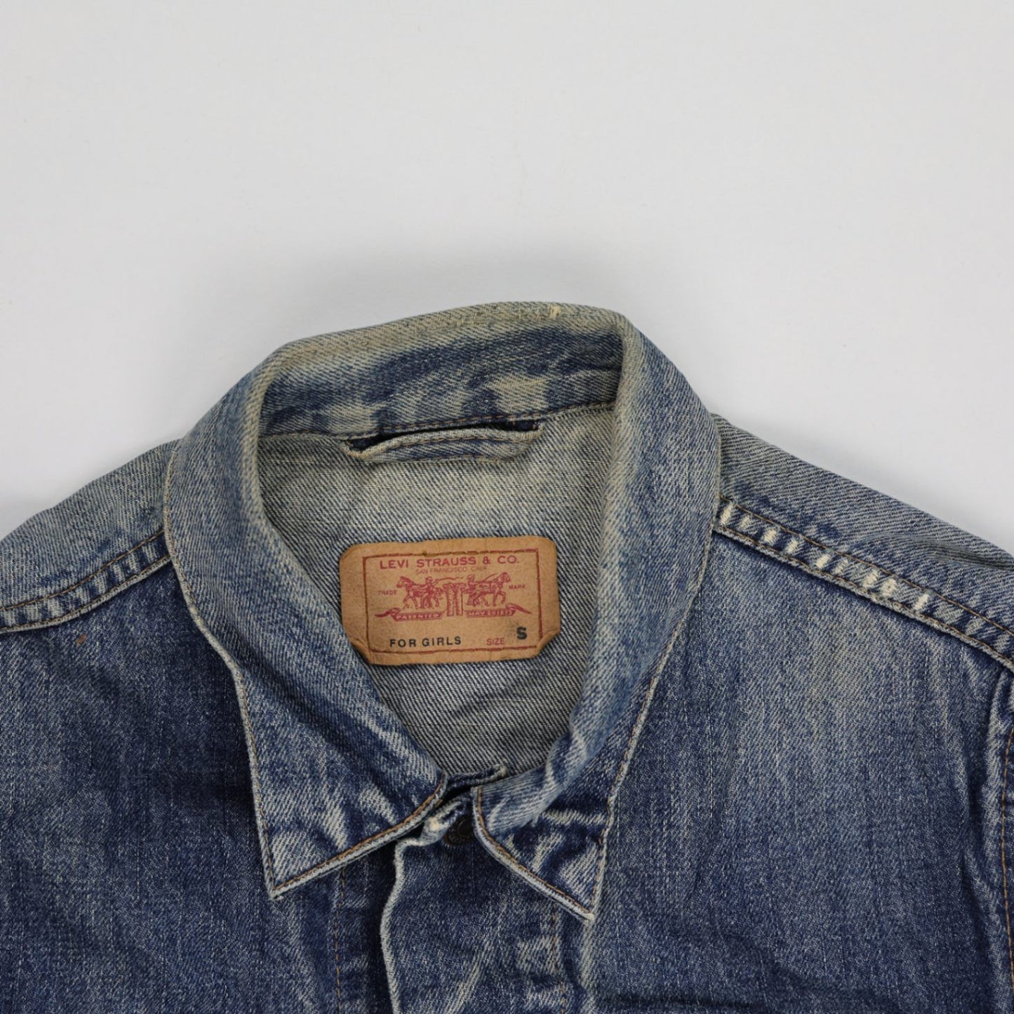 Levi's Vintage Denim Jacket Blue Small Cotton Denim Collared