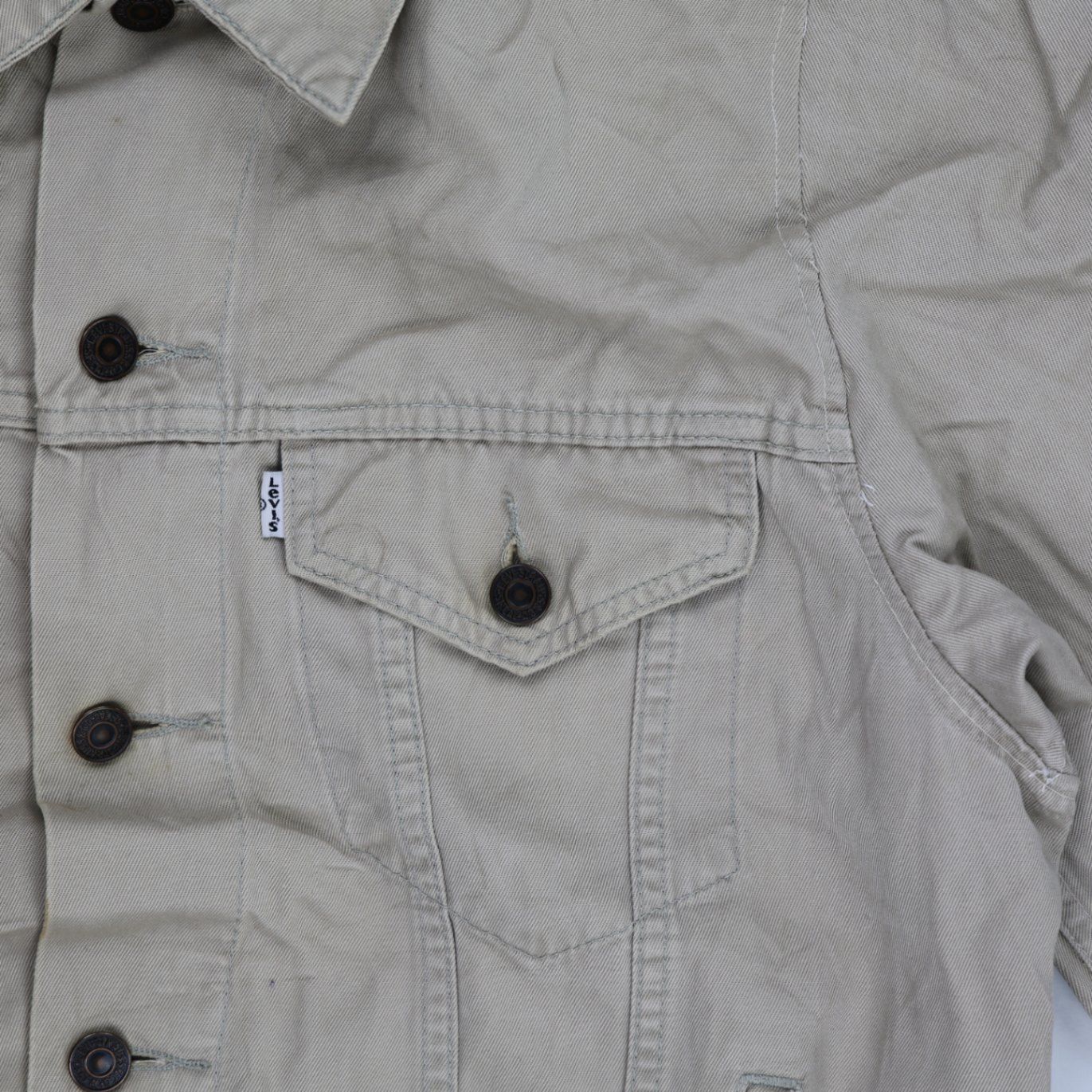 Levi's Vintage 70503 Beige Cotton Trucker Jacket Size Large