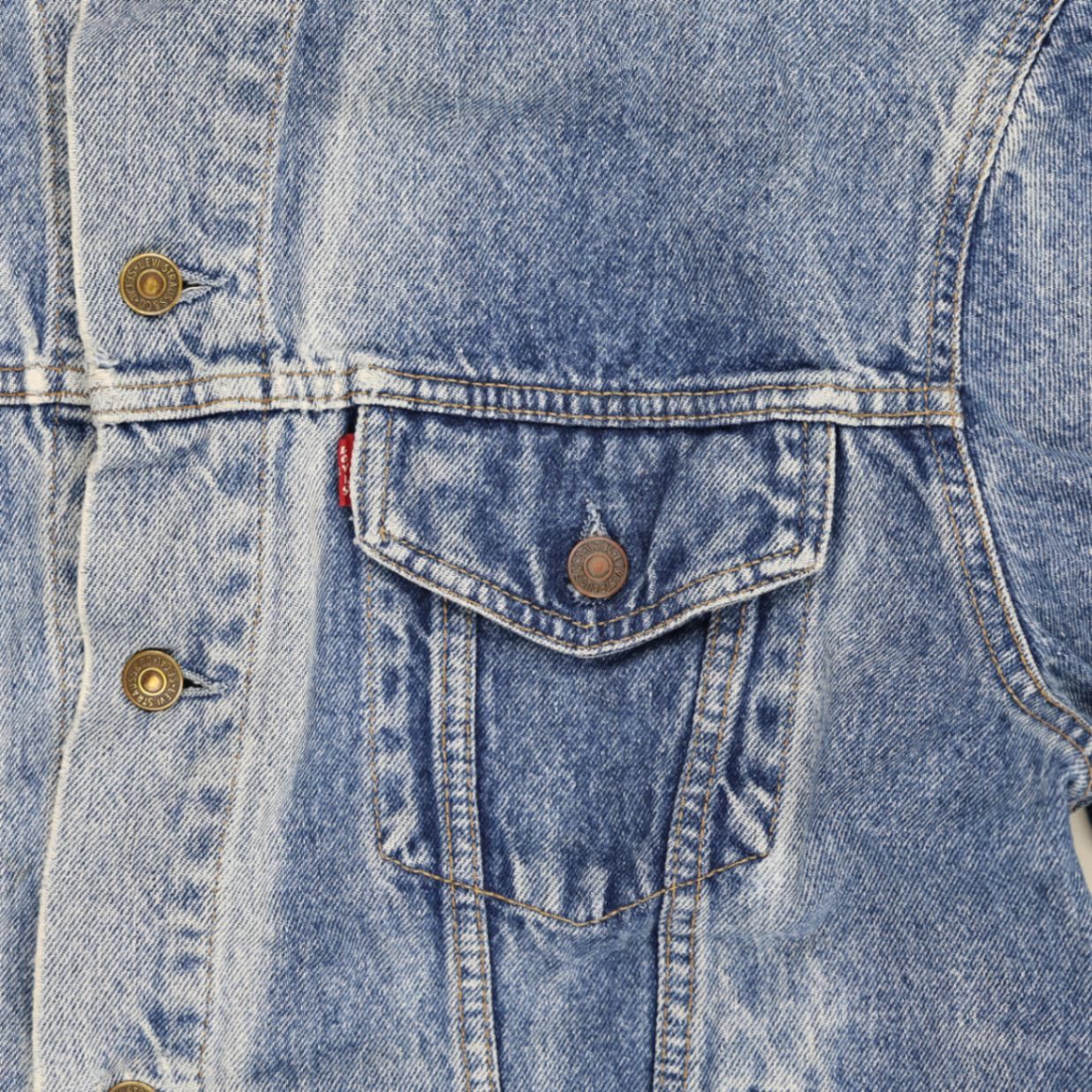 Levi's Vintage Blue Denim Jacket Men's Large Cotton Collared