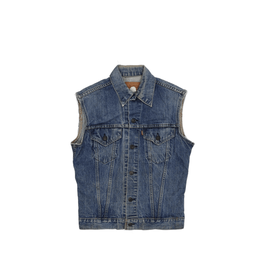 Levi's Vintage Blue Sleeveless Denim Gilet Jacket Size 36L Medium Cotton