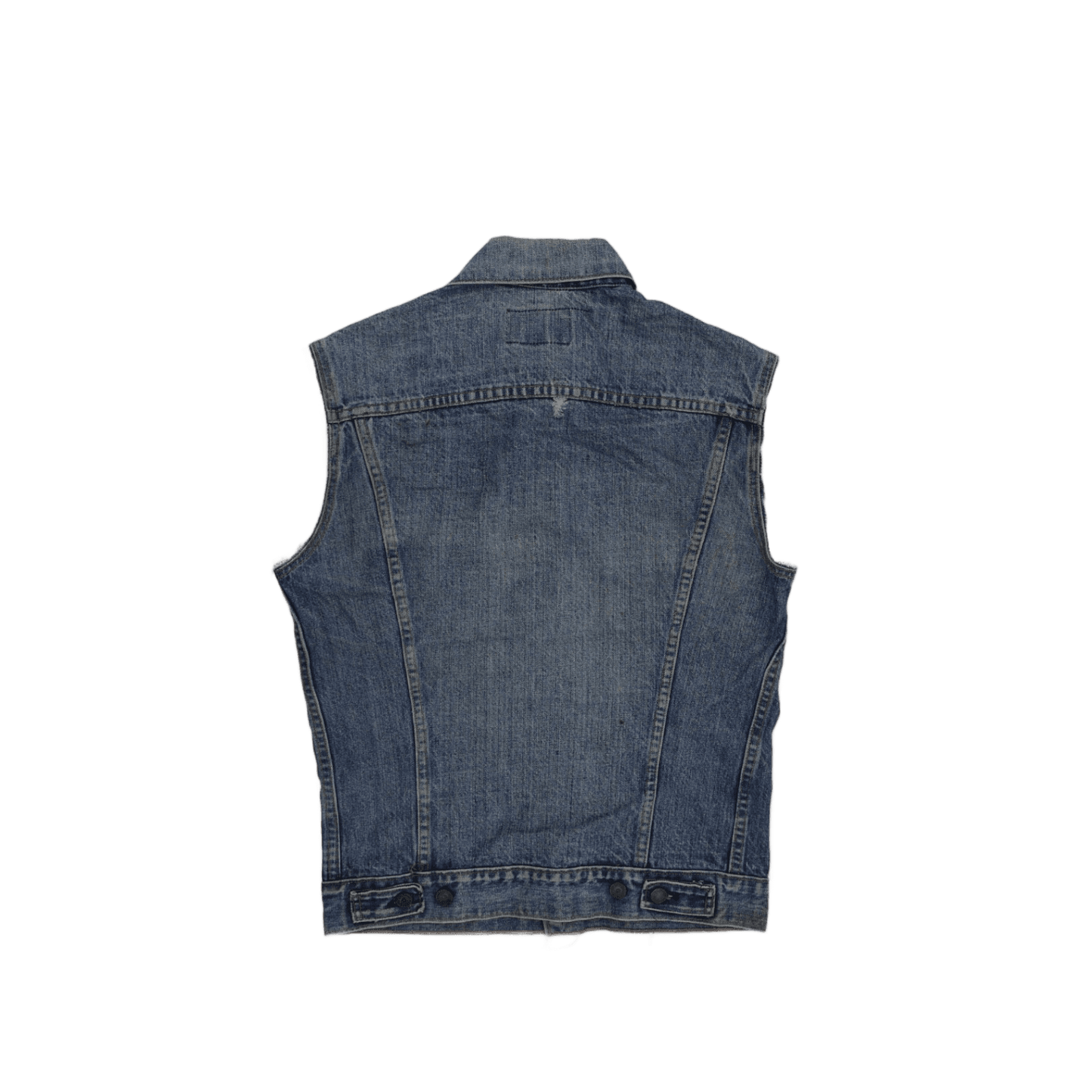 Levi's Vintage Blue Sleeveless Denim Gilet Jacket Size 36L Medium Cotton