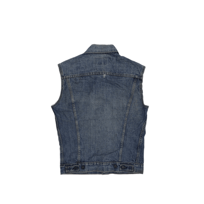 Levi's Vintage Blue Sleeveless Denim Gilet Jacket Size 36L Medium Cotton