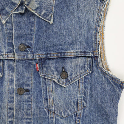 Levi's Vintage Blue Sleeveless Denim Gilet Jacket Size 36L Medium Cotton