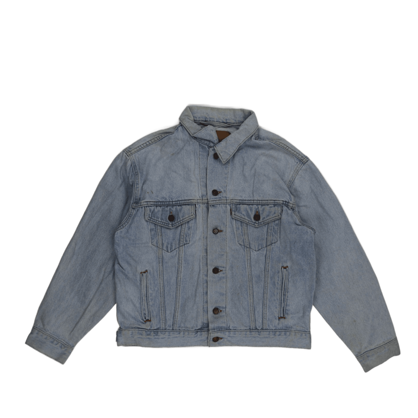 Levi's Vintage Light Blue Denim Trucker Jacket Men's Size M 100% Cotton Classic Fit Collared