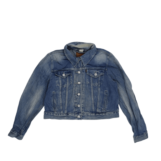 Levi's Vintage Blue Denim Trucker Jacket Medium 100 Percent Cotton Collared