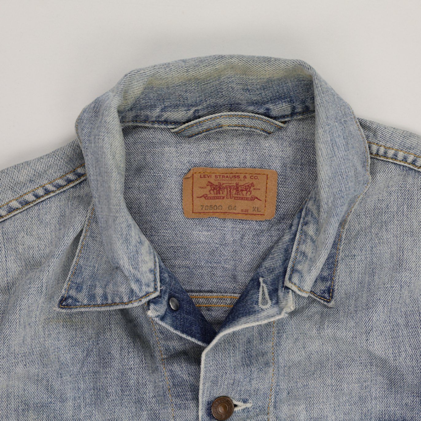 Levi's Vintage 70500 Denim Jacket Blue XL Cotton Denim Collared