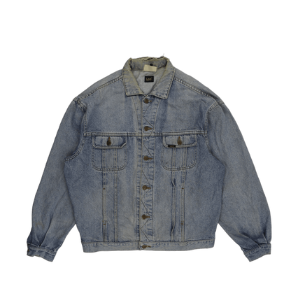 Lee Vintage Light Blue Denim Jacket Large Cotton Denim Collared