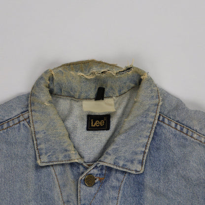 Lee Vintage Light Blue Denim Jacket Large Cotton Denim Collared