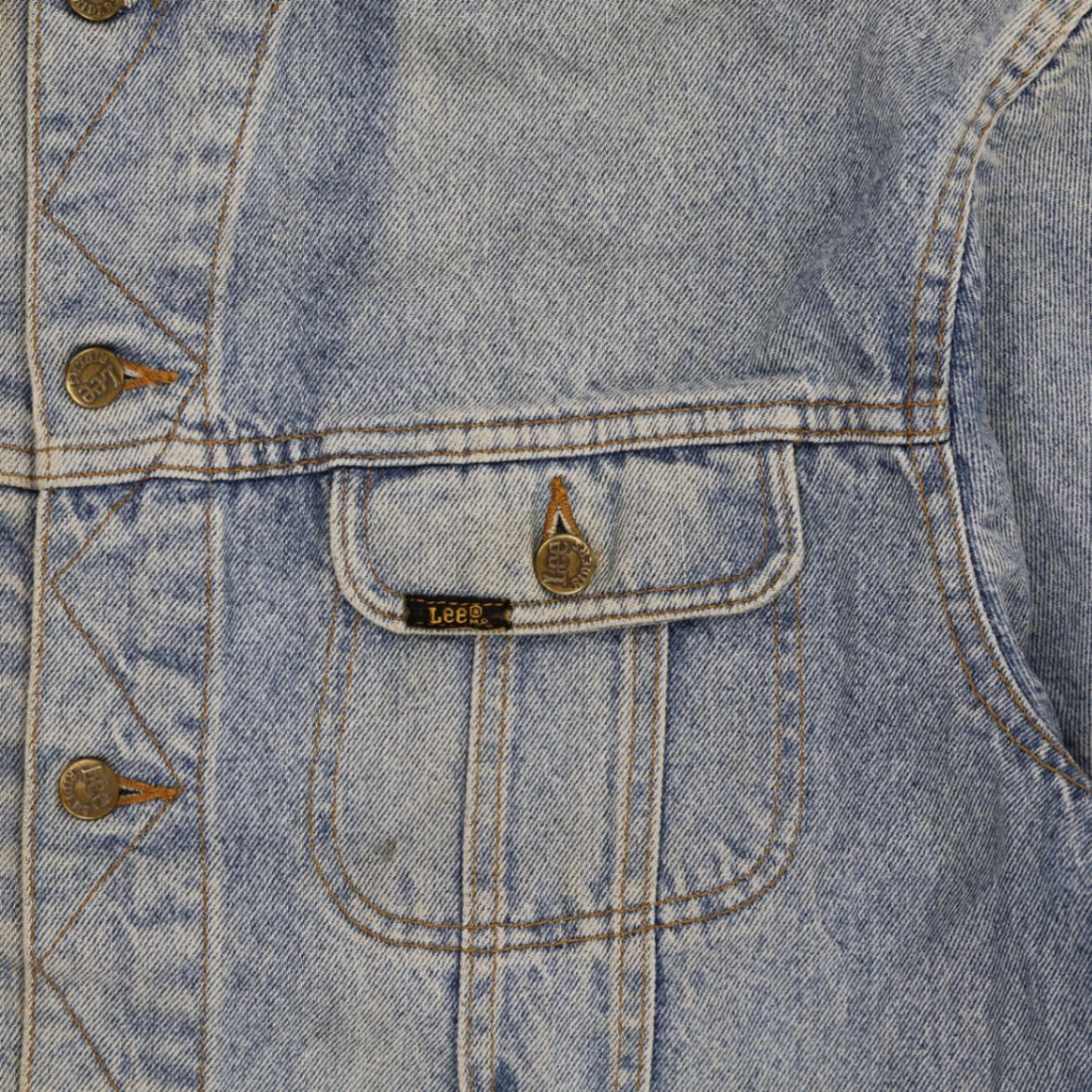 Lee Vintage Light Blue Denim Jacket Large Cotton Denim Collared