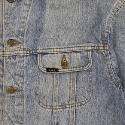 Lee Vintage Light Blue Denim Jacket Large Cotton Denim Collared
