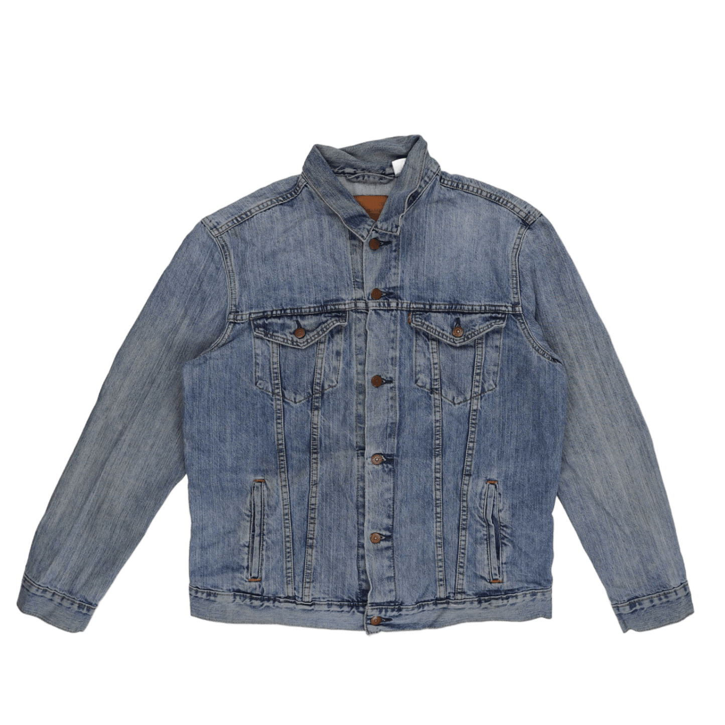 Levi's Vintage Blue Denim Trucker Jacket XXL 100% Cotton Collared