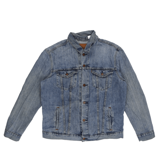 Levi's Vintage Blue Denim Trucker Jacket XXL 100% Cotton Collared