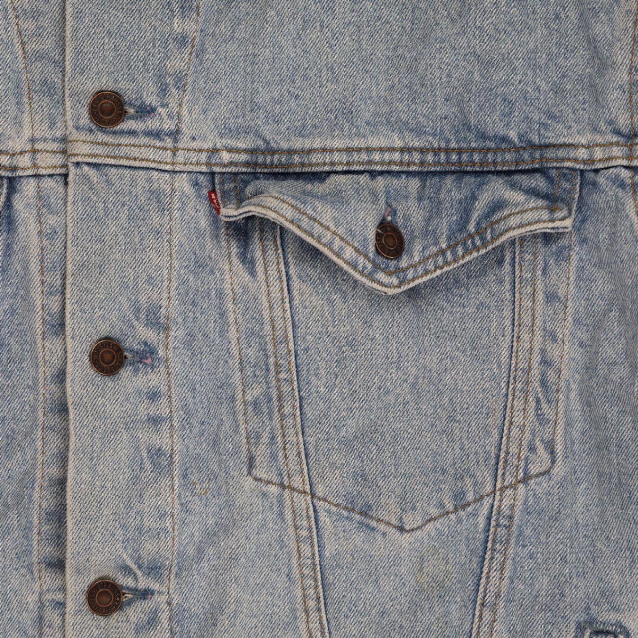 Levi's Vintage Light Blue Denim Trucker Jacket Men Size Large Cotton