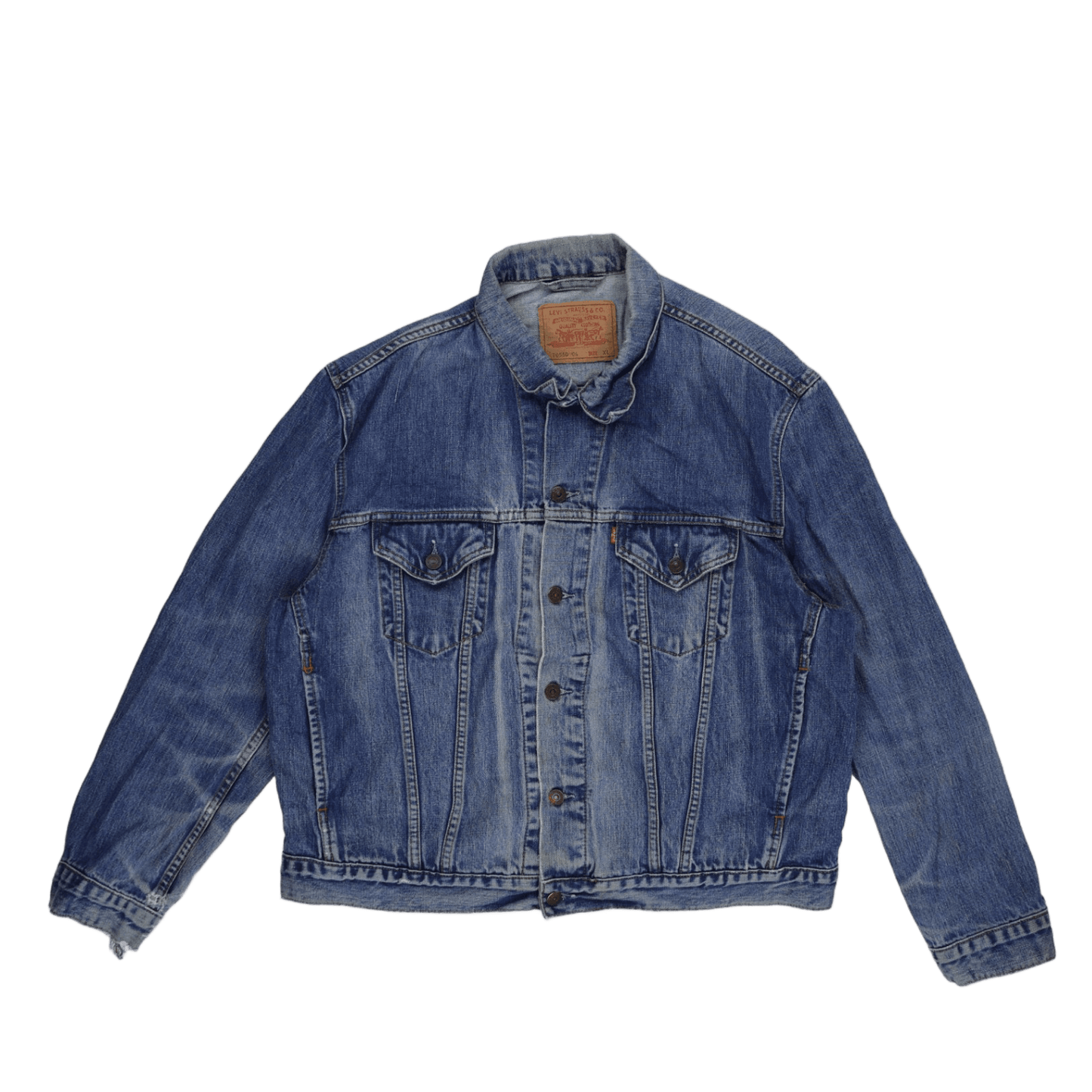 Levi's Vintage 70550 04 Denim Jacket Blue XL Cotton Trucker Collared