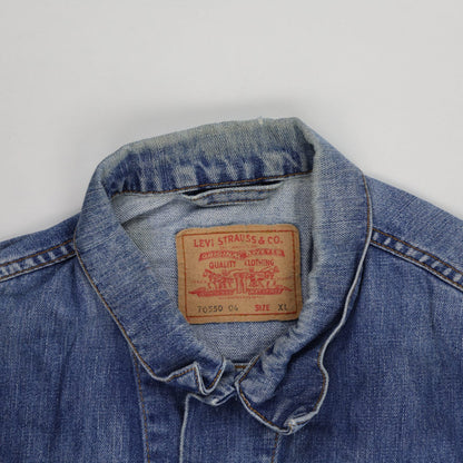 Levi's Vintage 70550 04 Denim Jacket Blue XL Cotton Trucker Collared