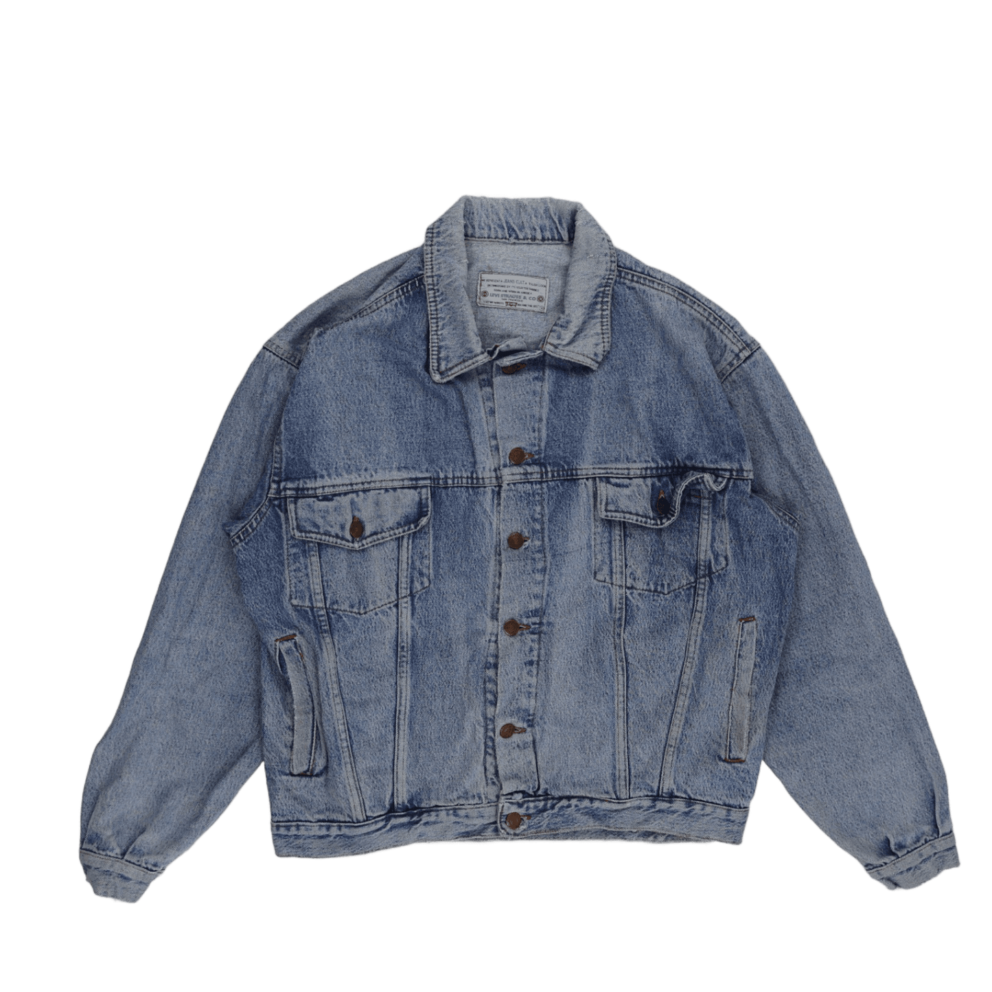 Levi's Vintage Light Blue Denim Trucker Jacket Men's Large 100% Cotton