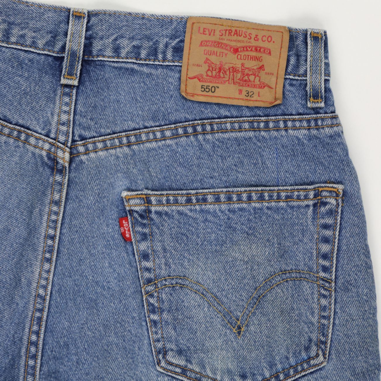 Levi's 550 Vintage Denim Shorts Blue W32 Cotton