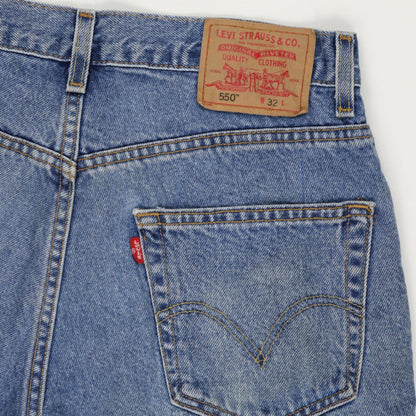 Levi's 550 Vintage Denim Shorts Blue W32 Cotton