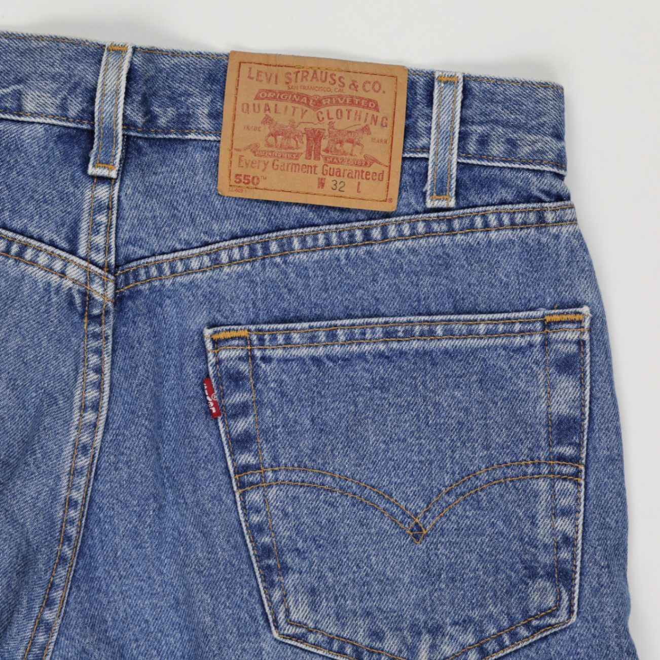 Levi's 550 Relaxed Fit Denim Shorts Blue Size 32 Cotton
