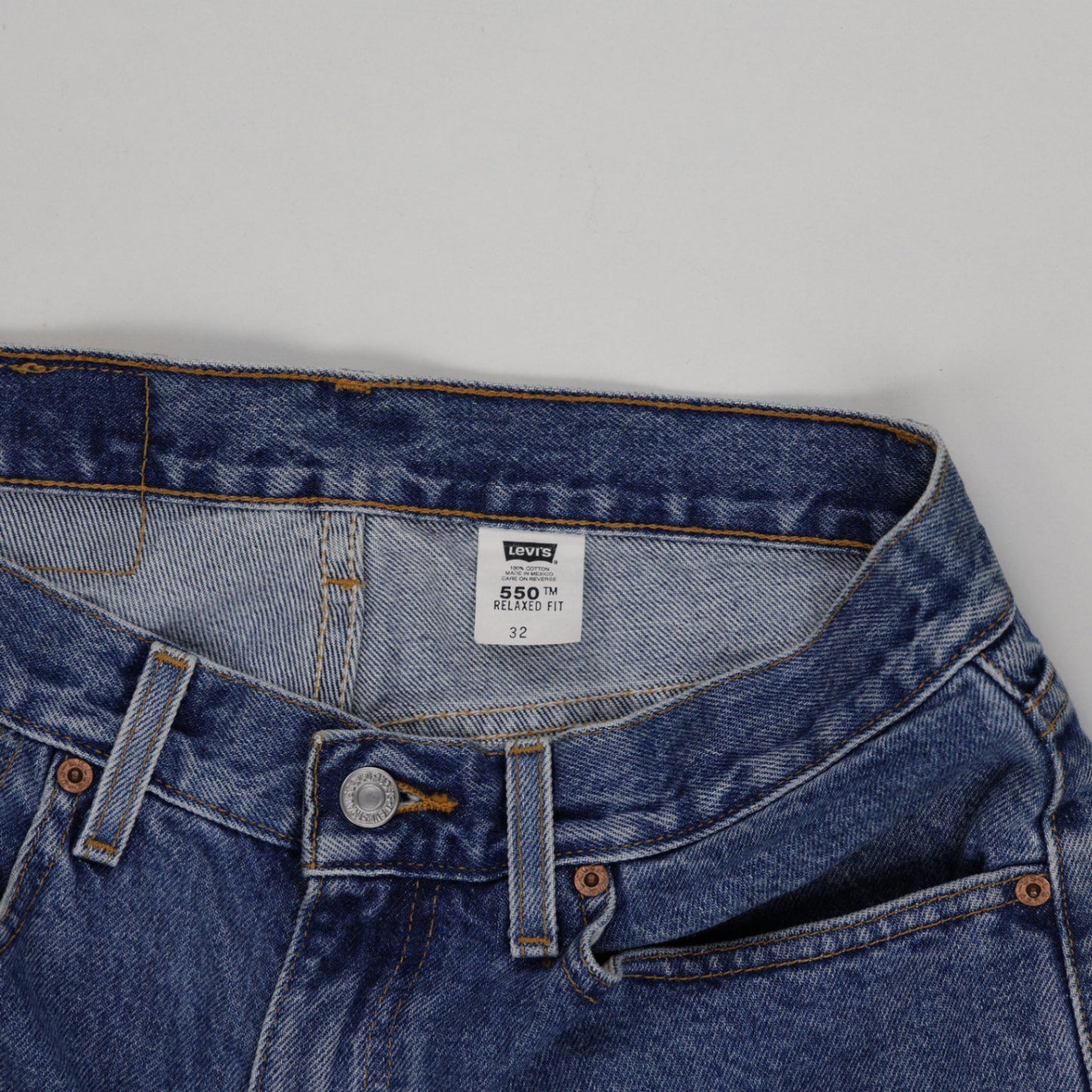 Levi's 550 Relaxed Fit Denim Shorts Blue Size 32 Cotton