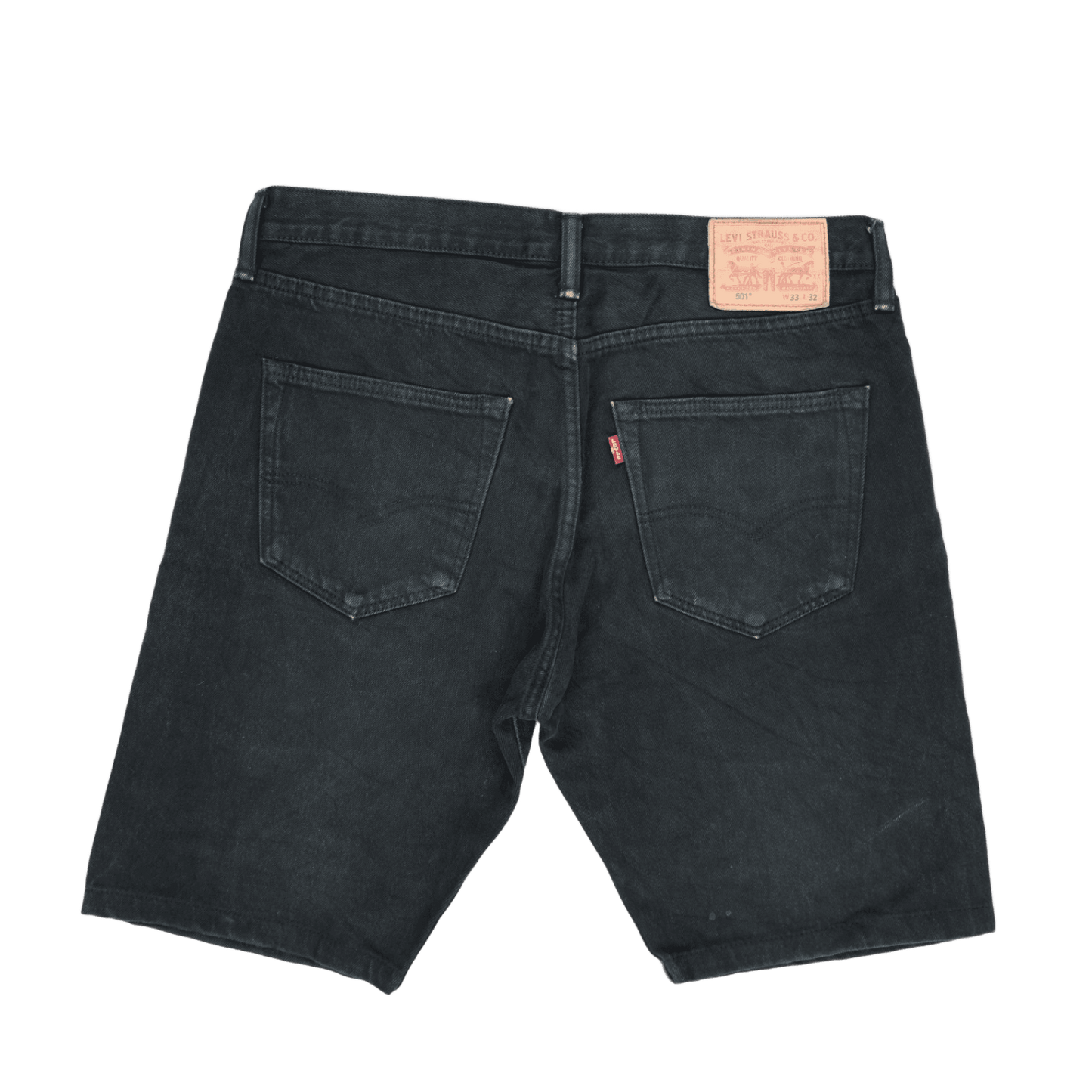 Levi's 501 Black Denim Shorts for Men W33 100 Cotton