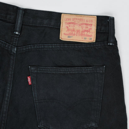 Levi's 501 Black Denim Shorts for Men W33 100 Cotton