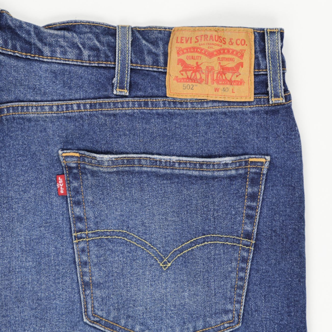 Levi's 502 Vintage Blue Denim Shorts W40 100 Percent Cotton
