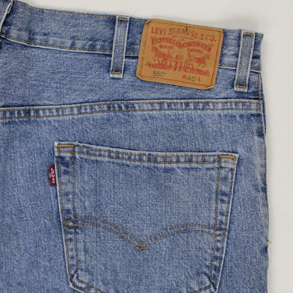 Levi's 550 Loose Fit Denim Shorts for Men Blue W40 Cotton Vintage
