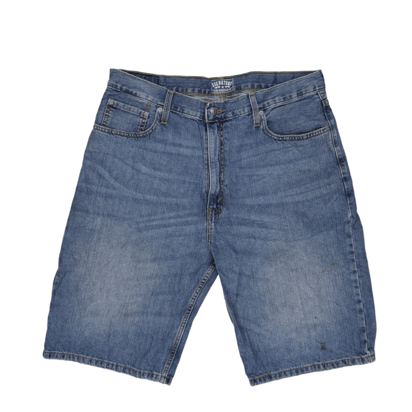 Signature by Levi Strauss and Co Blue Denim Shorts Size 36 100 Percent Cotton