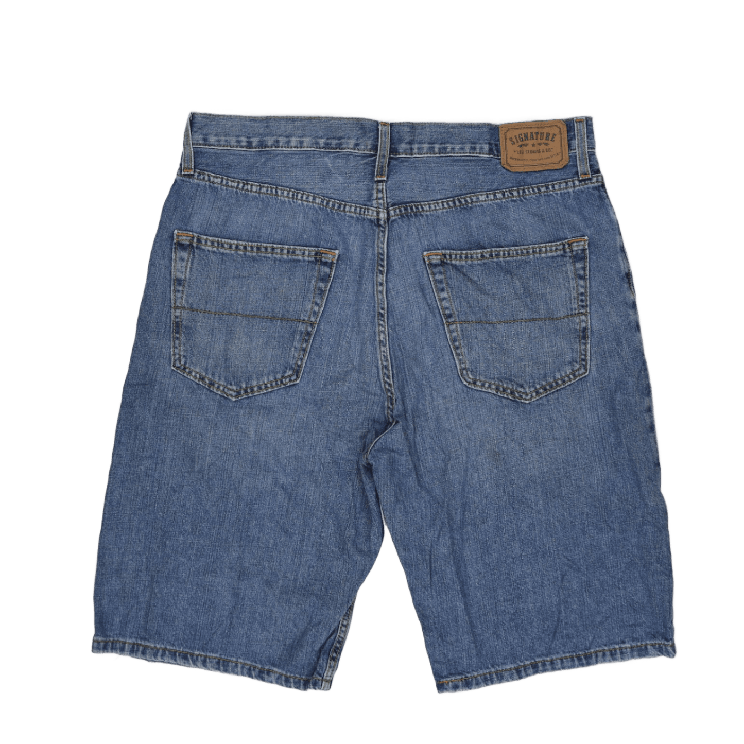 Signature by Levi Strauss and Co Blue Denim Shorts Size 36 100 Percent Cotton