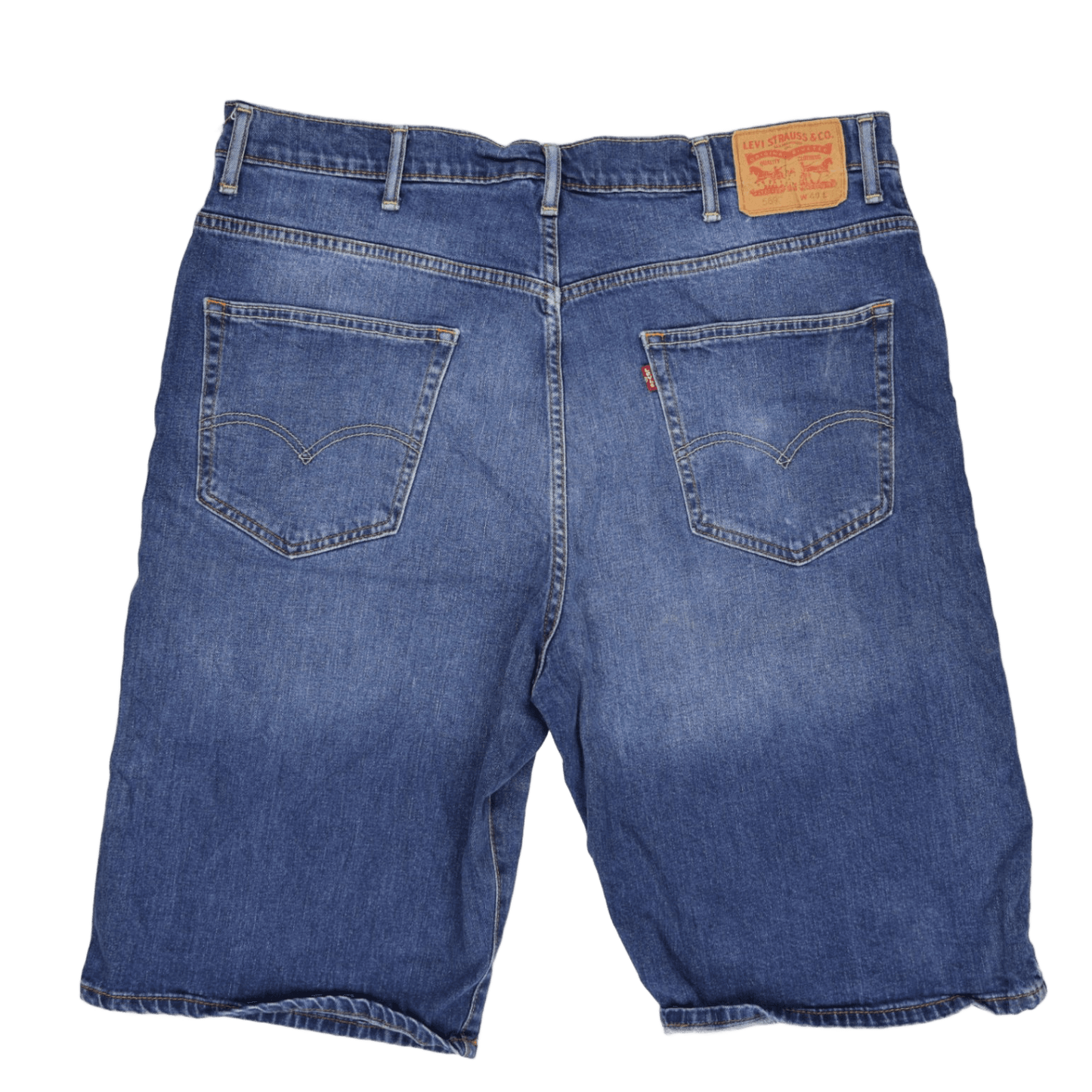 Levi's 569 Loose Fit Blue Denim Shorts W40 Extra Large Cotton