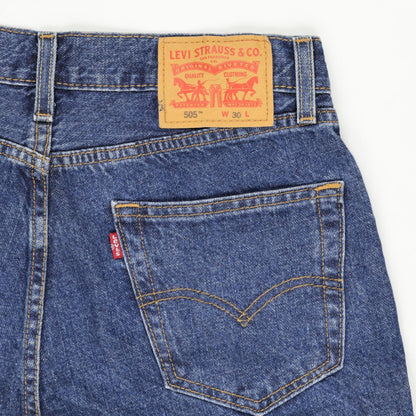 Levi's 505 Vintage Blue Denim Shorts W30 100 Percent Cotton