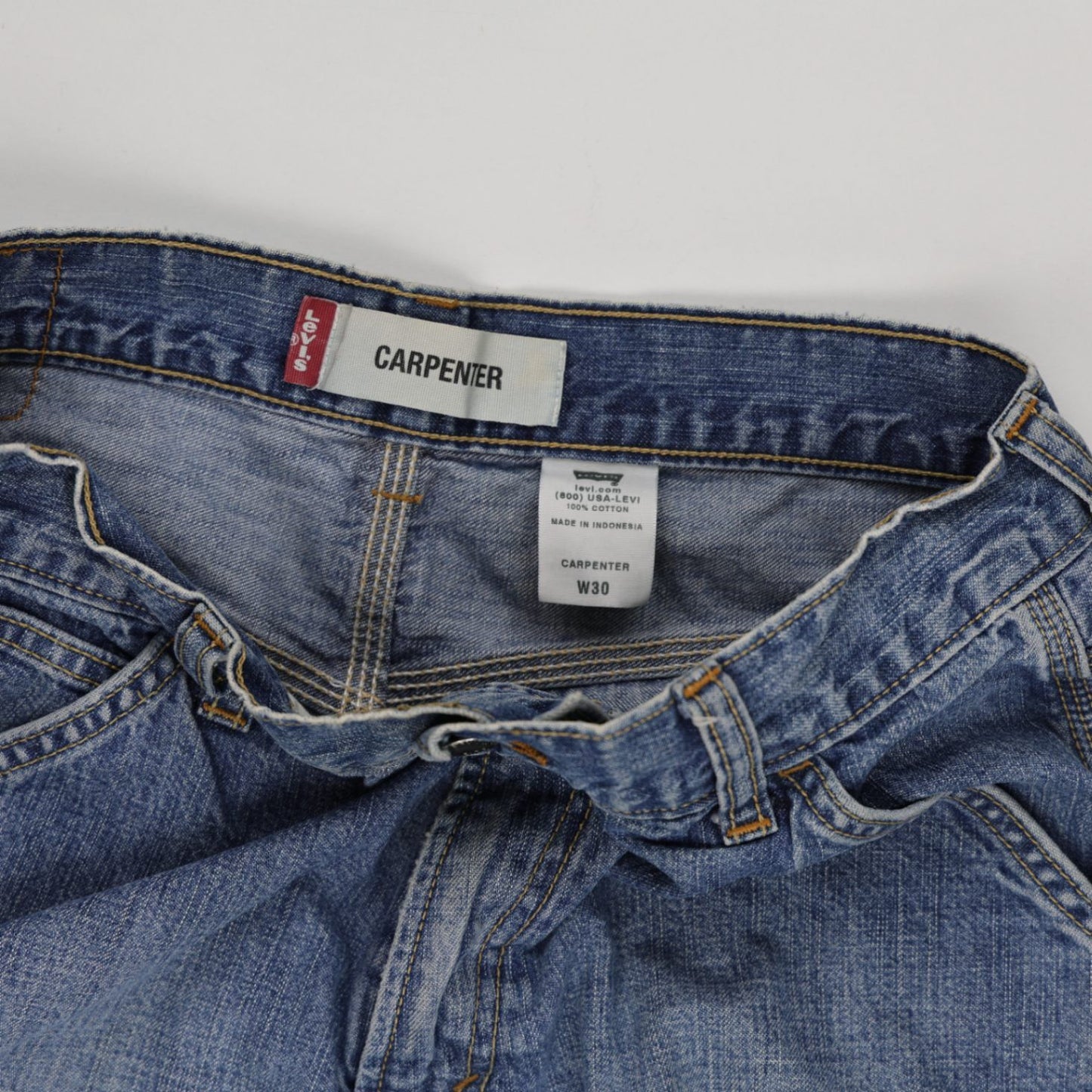 Levi's Vintage Carpenter Shorts Blue W30 100% Cotton