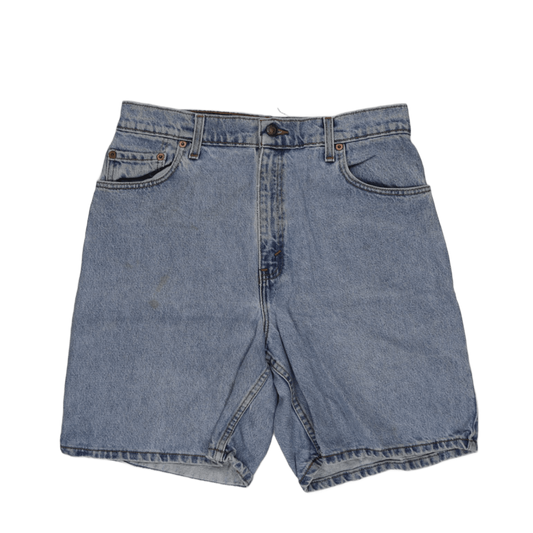 Levi's 551 Relaxed Fit Denim Shorts Light Blue Size 12 Cotton Vintage 7 Inch Inseam