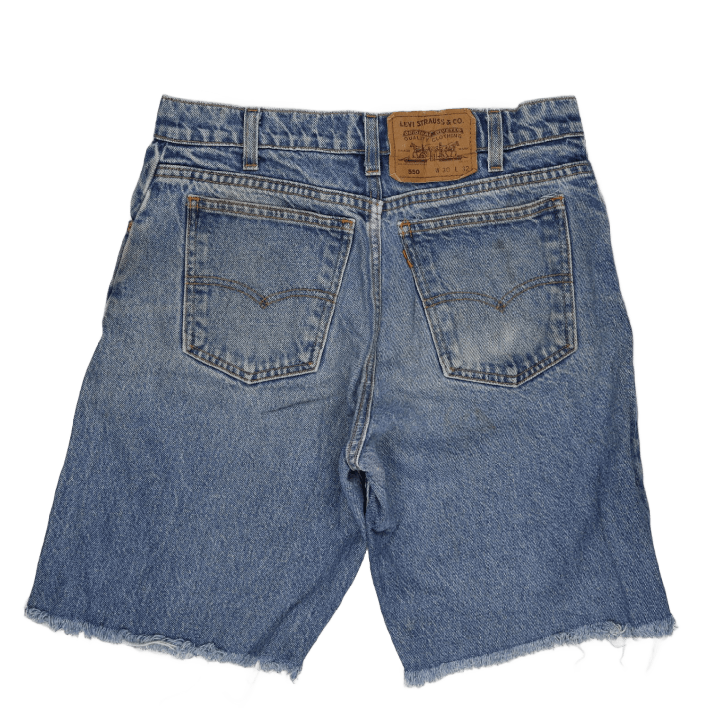 Levi's 550 Vintage Blue Denim Shorts W30 L32 Cotton Denim