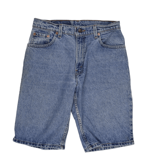 Levi's 505 Vintage Denim Shorts Mid Blue Size L 100 Cotton